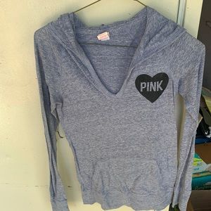 PINK gray hoodie